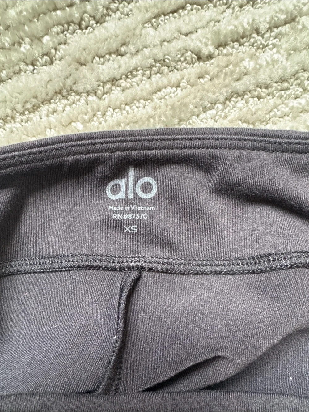 ALO Yoga Black Split-Hem flare Pants